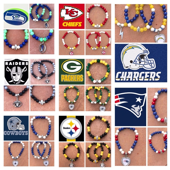 Choose Your Team- NFL Team Bracelet Duo - Picture 1 of 8